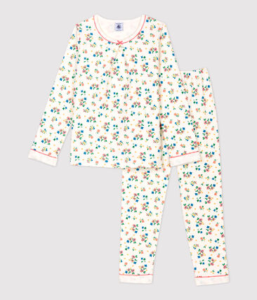 Pyjama imprimé fleuri petite fille en tubique